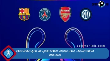 صافرة البداية.. جدول مباريات الجولة الأولى من دوري أبطال أوروبا 2025-2026